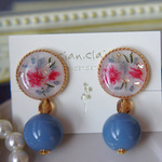 ホワイトガーデン・ライトブルー　イヤリング