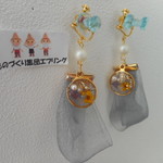 柔らかシフォンイヤリング
