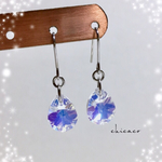 SWAROVSKIドロップピアス／イヤリング オーロラ