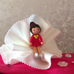 フィギュアスケートの女の子の桜色ティッシュカバー
