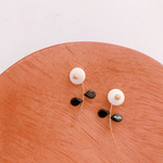 beads flower pierce 14kgf  'ivory'