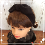 【送料無料】コーデュロイ★リボンヘアバンド