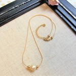 シンプル☆コットンパールネックレス