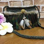 選べるコンチョ☆ カーキ×カモフラ フックドゥ   ズパゲッティ ショルダーバッグ3 way