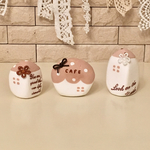 コロンハウス＊ドット柄カフェ風ミニハウス お家オブジェ おうちオブジェ 