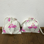 【再販】フラミンゴ巾着袋 2枚セット