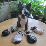＊2様ご予約品＊ボストンテリアの置物&箸置き（4個）