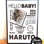 【再販2】ベビーバースデーポスターA 送料無料