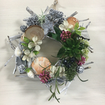 貝と木ノ実のクリスマスリース