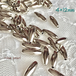 ♦︎オーバル シルバー  4×12mm 穴あき   貫通