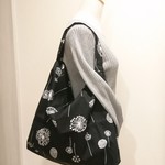 【再】ワンハンドル トートバッグ 綿毛 黒 
