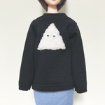 27cmドールサイズ　オーバーサイズスウェット風トップス「さんかく」