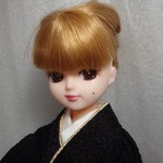 リカちゃん　着物　黒・無地