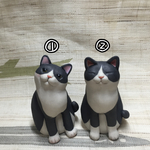 ハチワレ猫の置物