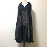 【daimamaさま オーダー品】 正絹 黒と絞りのシンプルチュニック
