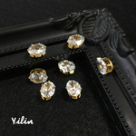 合成キュービックジルコニア(楕円型6x8mm)10個入り