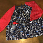 長袖スモック　イルカが泳ぐマリン柄　100〜110㎝　半袖にも対応❤️