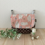 ファスナーポケット付けました☆お出掛けらくらく移動ポケット◆しろくま