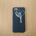 *受注製作*ミナペルホネン*mademoiselle*チャコール*mina perhonen*iPhoneケース*iPhoneカバー*スマホケース*スマホカバー