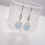 送料無料♯ 19☆カルセドニー☆天然石ピアス（金属ピアス）  ハンドメイド