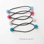 SWAROVSKIビーズボールヘアゴム(ダブル)