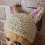 rb-019-07★ねこみみニット帽子（白） ブライス アウトフィット Blythe