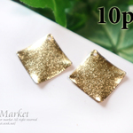 送料無料★10個入り♪15mmメタルパーツ　(四角）