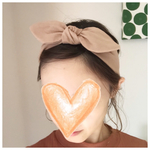 【おとなサイズ】コーデュロイの3wayリボンヘアバンド（ベージュ）