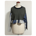 異素材ワイドTシャツ