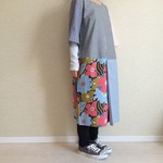 【SALE！50%OFF】綿１００％の七分袖ゆるワンピ003