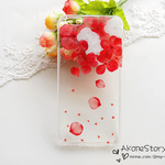 『B級品』花物語「緋音」/Flower Case/押し花ケース/【Xperia X Compact/SO-02J】