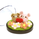 【s******様ご注文品】再販☆クマさんウサギさんの小さなお花畑☆羊毛フェルト