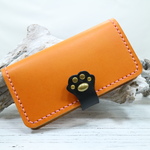 金の猫の肉球レザースマホケース☆【 iPhone全機種】【 Android多機種対応】