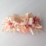 Antique Flowerバレッタ　ローズピンク