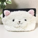 【受注製作】あったかハンドル防寒カバー(自転車チャイルドシート用)×白ねこちゃん