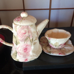 薔薇柄紅茶カップソーサー＆ポット