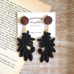 chemical lace×wood pierce/earring