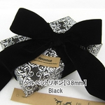 ベルベットリボン Black（ブラック）38mm×1m