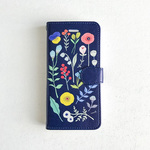 〈送料無料〉手帳型スマホケース "bloom bloom bloom"