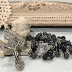 お取り置き品☆スノーフレークオブシディアンのロザリオ