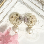 ドライフラワーサークルピアス＊イヤリング
