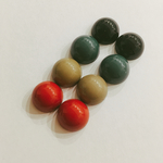 再販アクリルカボションMIX4色8個16mm半円