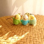 【受注制作】小さなインコのストラップ