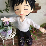 オビツ11サイズＶネックシャツ・白