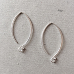 Silver925　マーキスピアスフック３０×１４　mm　１ペア