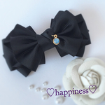 ♡happy dress ribbon♡バレッタ♡ブラック♡再販7