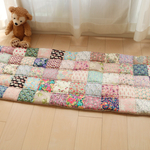 * ラプセニ *　リバティ　四角つなぎのパッチワークロングマット　53cm×139cm