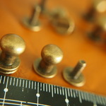 GB8A☆ねじ式ギボシ（大）　アンティークゴールド　レザークラフト　頭8mm/　6組