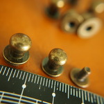 GB6.5A☆ねじ式ギボシ（中）　アンティークゴールド　レザークラフト　頭6.5mm/　6組