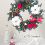 クリスマスリース（赤）